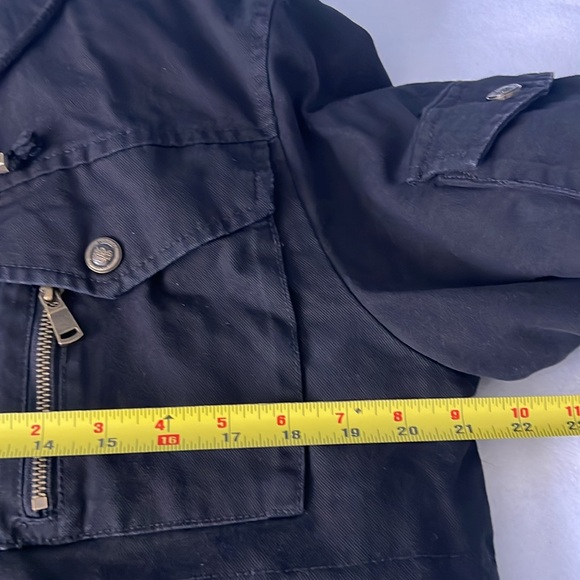 Trend Setter Men’s Black Hooded Sherpa Lined Utility Jacket - Small - Picture 3 of 7